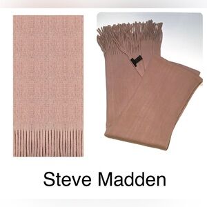 Steve Madden Scarf Wrap Neutral Pink Colour 21” X 90” Including Fringe NWOT